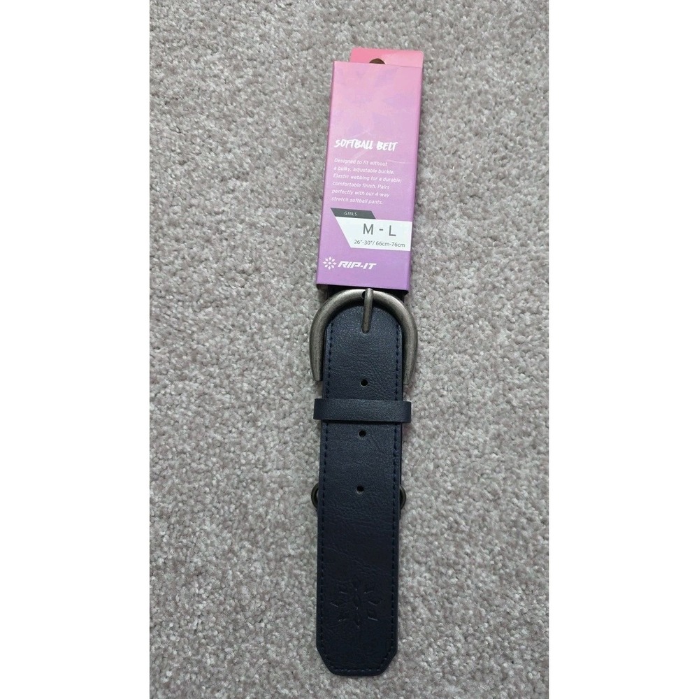 SOFTBALL BELT-NAVY- SIZE M/L - 26-30" RIP‎ IT- GIRLS SOFTBALL NWT